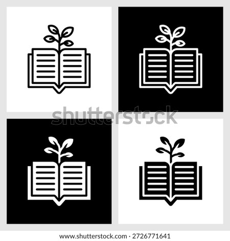 Wisdom Icon with Black and White Background