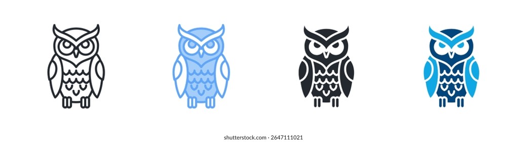 Wisdom Icon Set Multiple Style. Designed In Outline, Blue, Glyph, Dual Tone