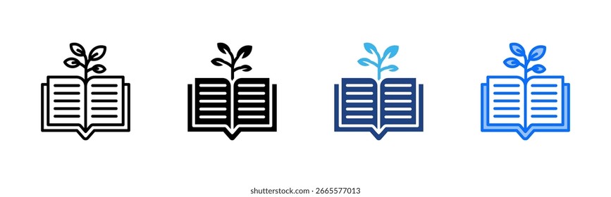 Ícone de sabedoria define coleção de vários estilos