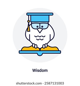 Wisdom – Owl with Graduation Cap Representing Intelligence and Expertise