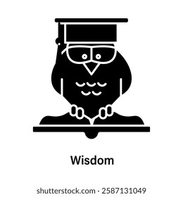 Wisdom – Owl with Graduation Cap Representing Intelligence and Expertise