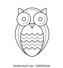 Wisdom owl vector line icon isolated on white background. Owl bird symbolizing wisdom line icon for infographic, website or app.