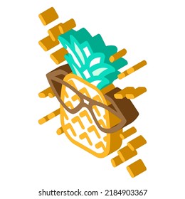 wisdom pineapple isometric icon vector. wisdom pineapple sign. isolated symbol illustration