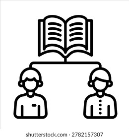 Wisdom Sharing icon line vector illustration