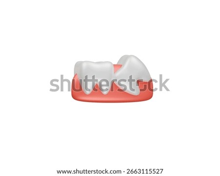 wisdom teeth icon 3d illustration render