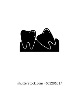 Wisdom teeth solid  icon, Dental and medicine, vector graphics, a filled pattern on a white background, eps 10.