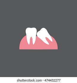 wisdom teeth vector icon