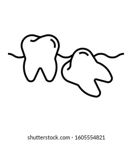 Wisdom Teeth Vector Icon Design Concept