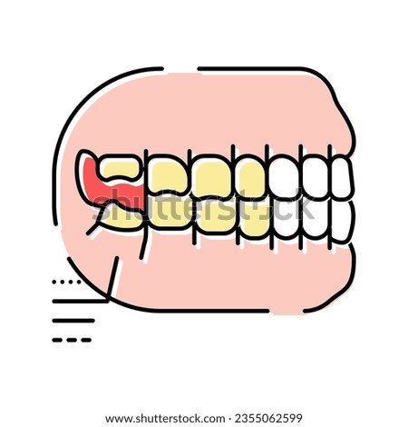 wisdom tooth color icon vector. wisdom tooth sign. isolated symbol illustration