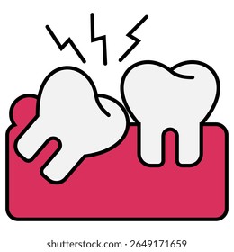 Wisdom Tooth	filled outline isolated on white