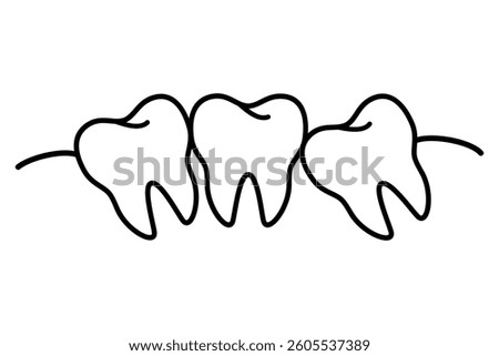 Wisdom tooth icon. Crooked teeth icon. flat vector illustration design.