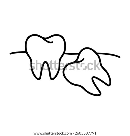 Wisdom tooth icon. Crooked teeth icon. flat vector illustration design.