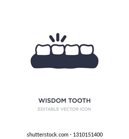 wisdom tooth icon on white background. Simple element illustration from Dentist concept. wisdom tooth icon symbol design.