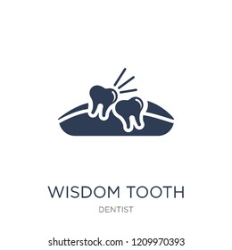 Wisdom tooth icon. Trendy flat vector Wisdom tooth icon on white background from Dentist collection, vector illustration can be use for web and mobile, eps10