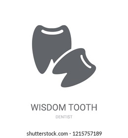 Wisdom tooth icon. Trendy Wisdom tooth logo concept on white background from Dentist collection. Suitable for use on web apps, mobile apps and print media.