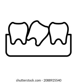 Wisdom Tooth icon vector image. Can also be used for web apps, mobile apps and print media.