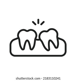 Wisdom Tooth icon vector image. Can also be used for Physical Fitness. Suitable for mobile apps, web apps and print media.