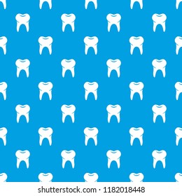 Wisdom tooth pattern vector seamless blue repeat for any use