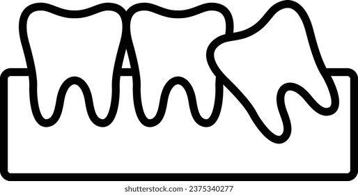 Wisdom Tooth vector icon. Can be used for printing, mobile and web applications.