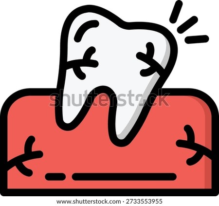 Wisdom Tooth Vector Icon Design Illustration