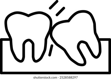 Wisdom Tooth Vector Illustration Detailed Icon