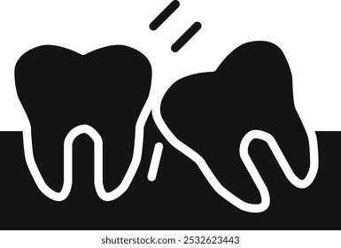 Wisdom Tooth Vector Illustration Detailed Icon