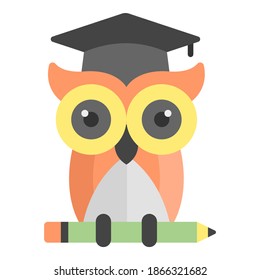 wisdom vector flat icon, school and education icon