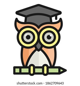 Weisheit, Vektorsymbol, Symbol für Schule und Bildung