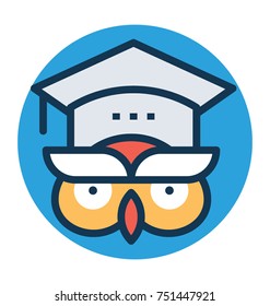 
Wisdom vector, owl symbol best education icon 
