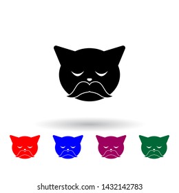 wise cat multi color icon. Elements of cat smile set. Simple icon for websites, web design, mobile app, info graphics