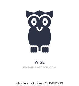 wise icon on white background. Simple element illustration from Animals concept. wise icon symbol design.