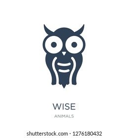wise icon vector on white background, wise trendy filled icons from Animals collection, wise vector illustration
