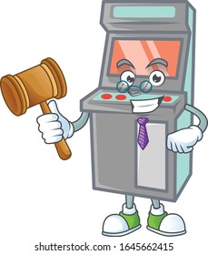 A wise Judge arcade game machine in comic strip character design