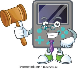 A wise Judge game console in comic strip character design