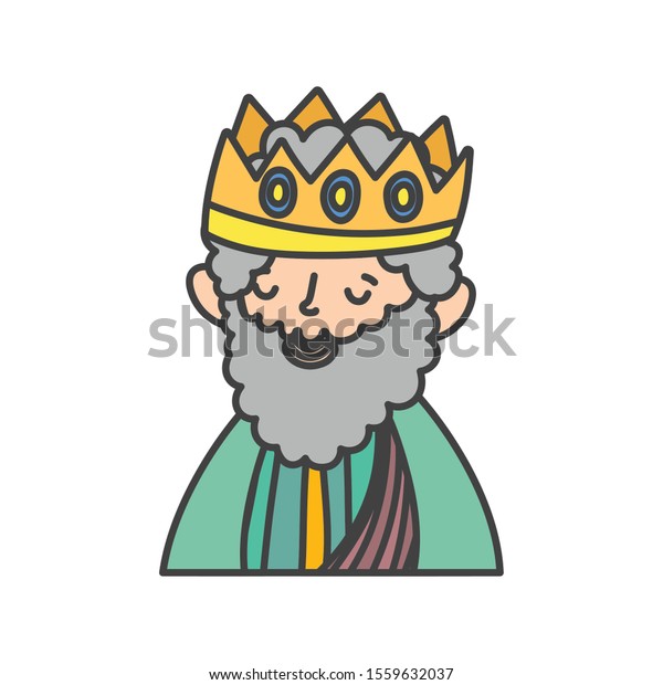 Wise King Crown Manger Nativity Merry Stock Vector (Royalty Free ...