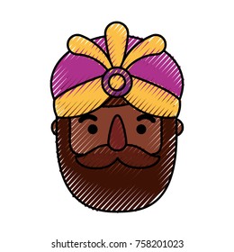 the wise king face christmas cartoon