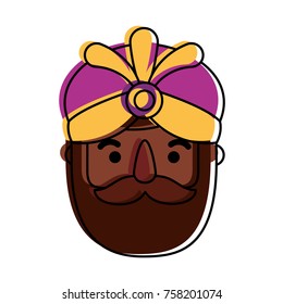 the wise king face christmas cartoon