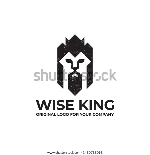 Wise King Logo Design Template Can Stock Vector Royalty Free