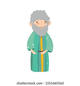 wise king manger nativity, merry christmas vector illustration