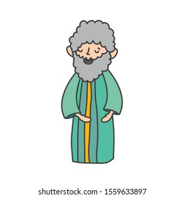 wise king manger nativity, merry christmas vector illustration