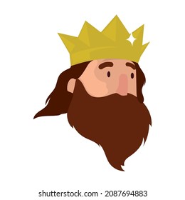 wise king melchior face over white