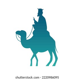 Silhouettensymbol des weisenden Königs