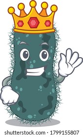 A Wise King of thermotogae mascot style with gold crown design
