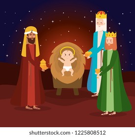 wise kings manger characters