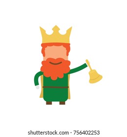 Wise man with a bell, vector illustration design. Three wise men collection.