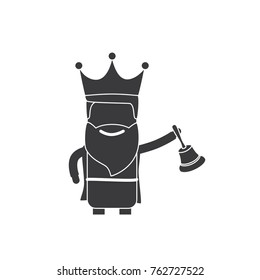 Wise man with a bell, vector illustration design. Three wise men collection.