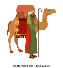 wise man with camel manger character