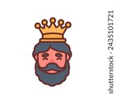 Wise Man Diet  icon in vector. Logotype
