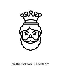 Wise Man Diet  icon in vector. Logotype

