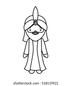 wise man epiphany manger character vector illustration design